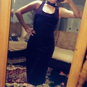 CDC dress purple velvet